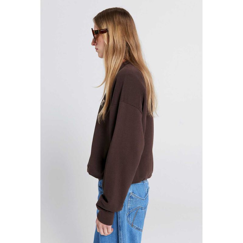 Karen Walker Runaway Girl Organic Cotton Crewneck Sweatshirt image number 2